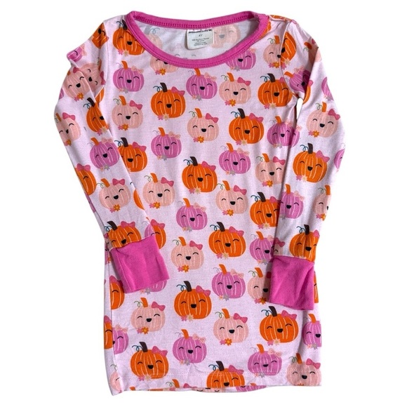 Spearmint Love Other - Spearmint Love Girls 4Y Bamboo Viscose Pumpkin Print Long Sleeve Top